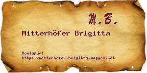 Mitterhöfer Brigitta névjegykártya