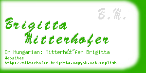 brigitta mitterhofer business card